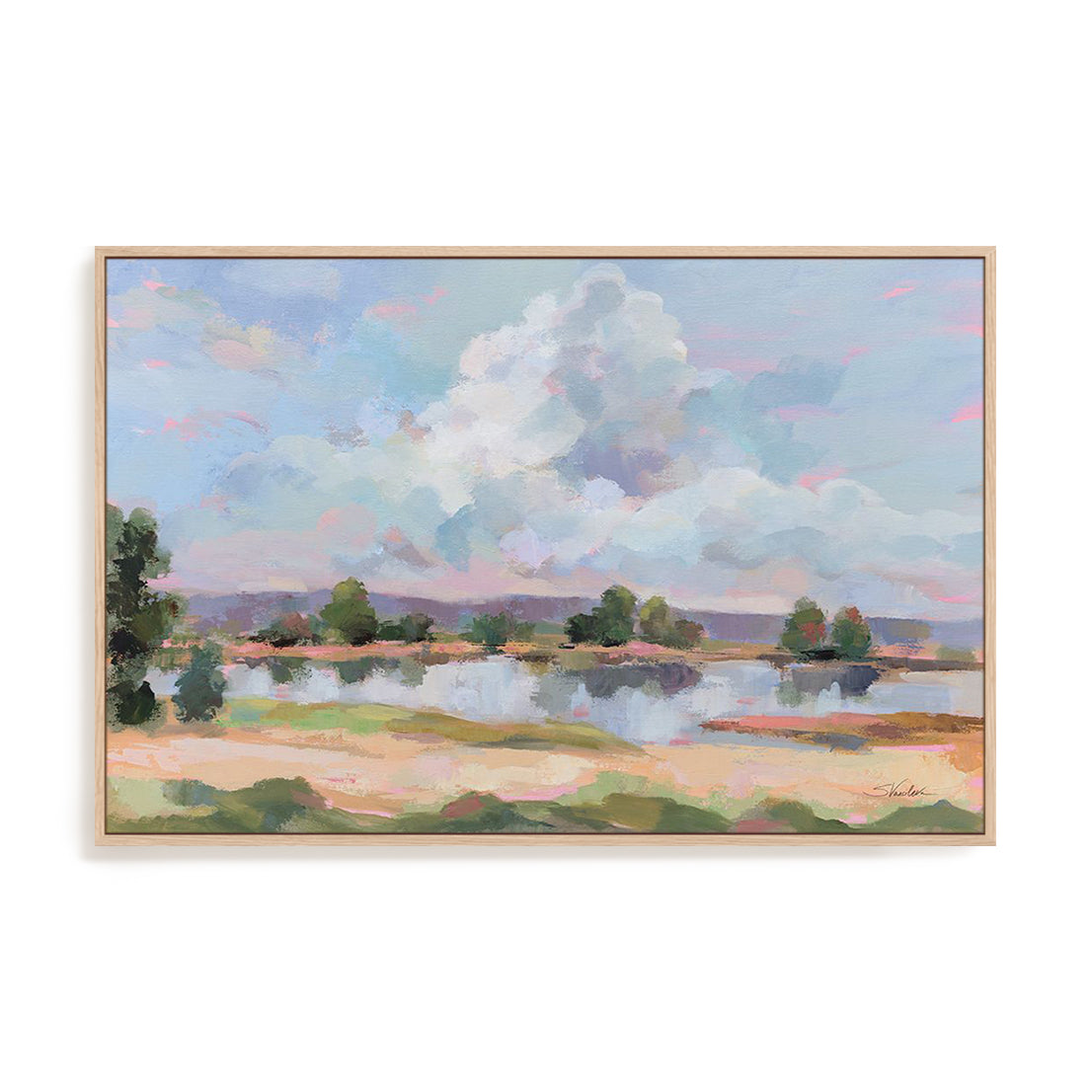 River View Art in Stretched Canvas, Framed Print Under Glass, and Gallery Wrapped Shadow Box Canvas
