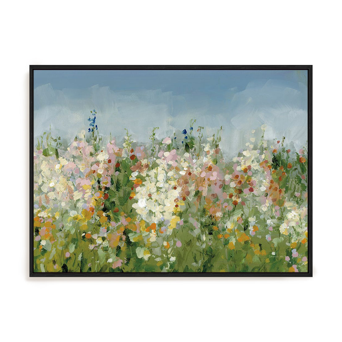 Tranquil Field Art in Stretched Canvas, Framed Print Under Glass, and Gallery Wrapped Shadow Box Canvas