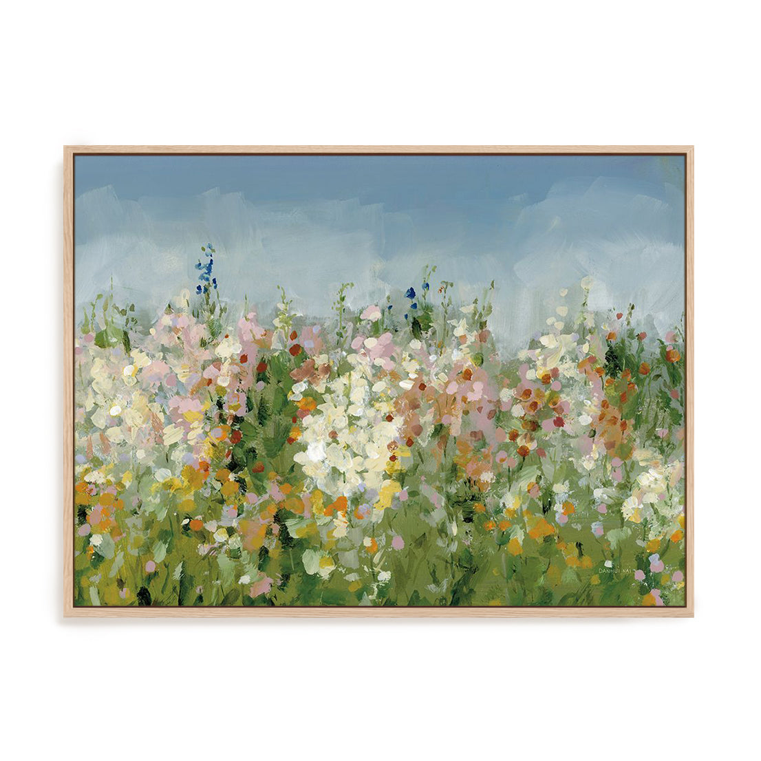 Tranquil Field Art in Stretched Canvas, Framed Print Under Glass, and Gallery Wrapped Shadow Box Canvas