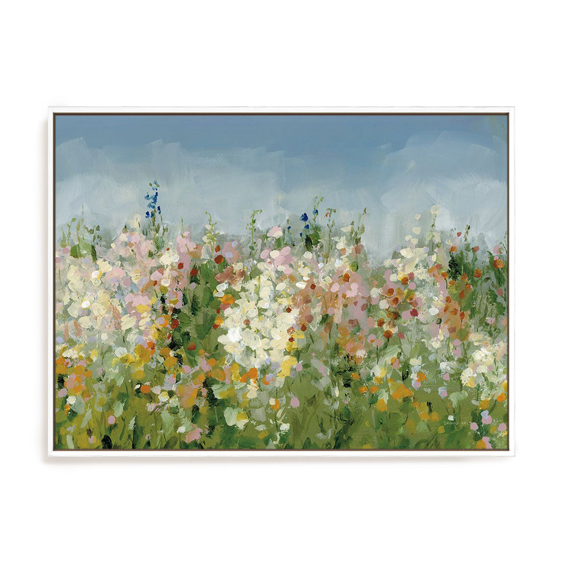 Tranquil Field Art in Stretched Canvas, Framed Print Under Glass, and Gallery Wrapped Shadow Box Canvas