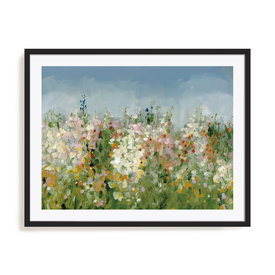 Tranquil Field Art in Stretched Canvas, Framed Print Under Glass, and Gallery Wrapped Shadow Box Canvas