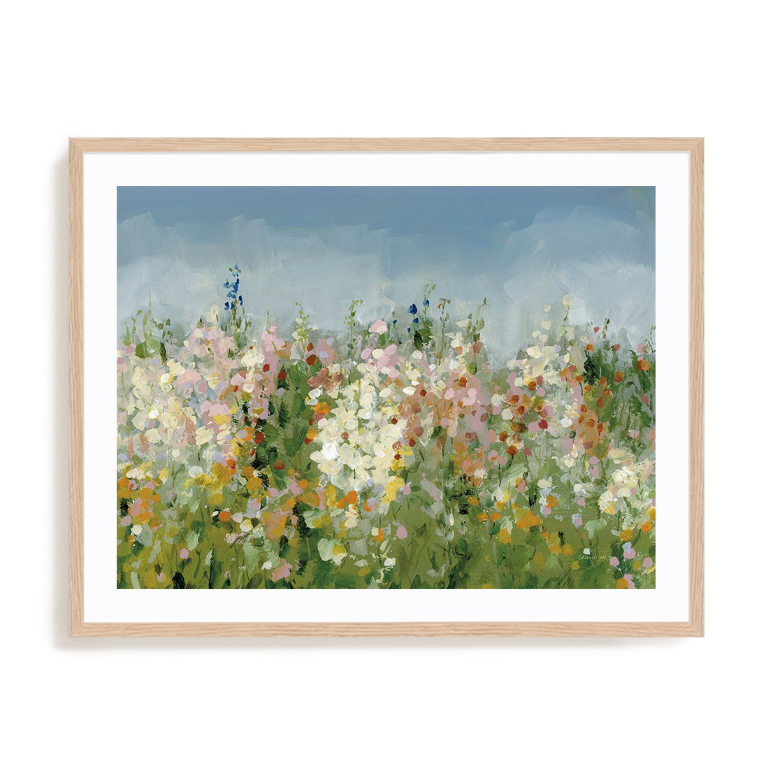 Tranquil Field Art in Stretched Canvas, Framed Print Under Glass, and Gallery Wrapped Shadow Box Canvas