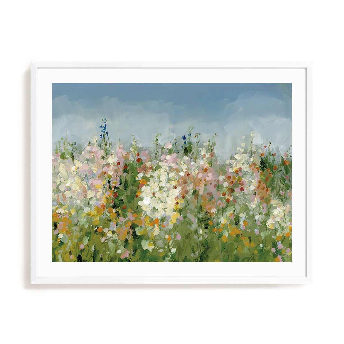 Tranquil Field Art in Stretched Canvas, Framed Print Under Glass, and Gallery Wrapped Shadow Box Canvas