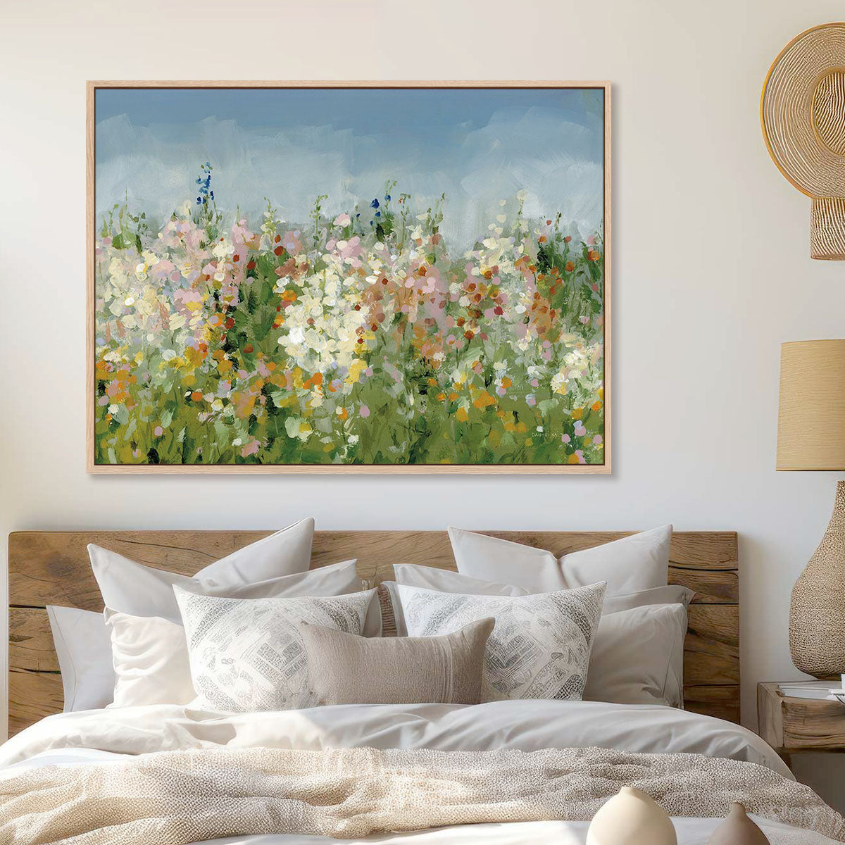 Tranquil Field Art in Stretched Canvas, Framed Print Under Glass, and Gallery Wrapped Shadow Box Canvas